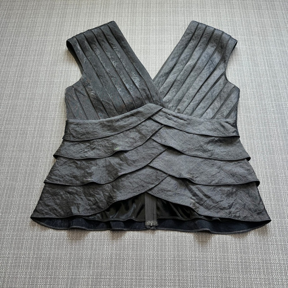 Formal‎ Layered Top 12 Cocktail Evening V Neck Structured Adrianna Papell
